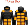 Mens 9 Zone USB Winter Heated Jacket