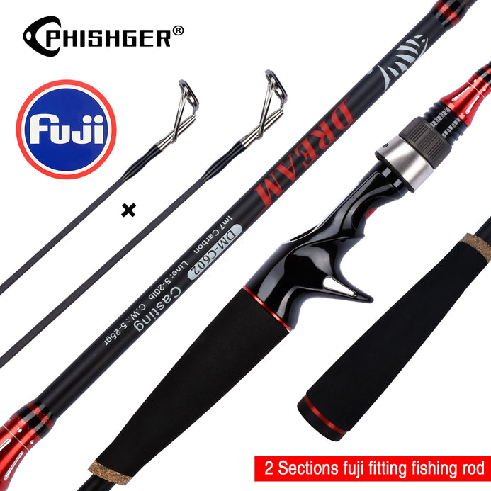 Phishger DREAM 1.8m 2.1m T800 Carbon 2PC 2 TIP ML/M/MH 5-50g Surf Spin –  Pro Tackle World