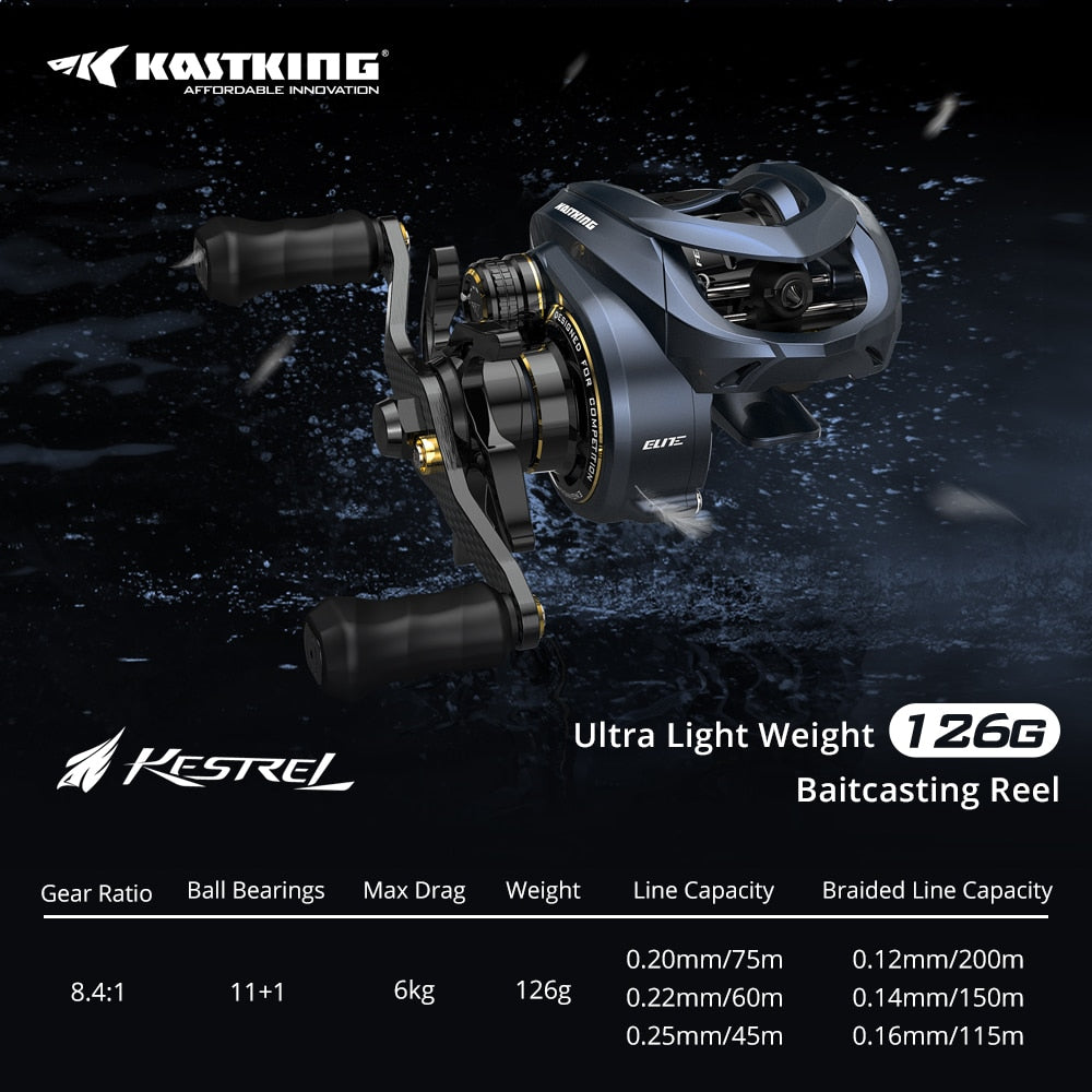 KastKing Kestrel Elite BFS Baitcasting Reel Magnesium Frame 6KG Max Dr –  Pro Tackle World
