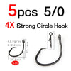 Ellllv 5/0 - 16/0 4X Strong Heavy Offset Point Circle Hook