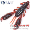 B&U ELASTOMAX05 8/10Pcs 40mm/60mm Floating Craw Soft Lure