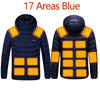 Mens 9 Zone USB Winter Heated Jacket