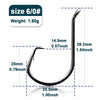 9KM Circle Fishing Hook Set - 25/50Pcs  Sizes 1# - 8/0#