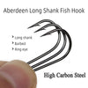 ICERIO 50pcs/lot Size 10 4 2 2/0 3/0 Aberdeen Long Shank Fish Hook