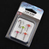 FTK 5pcs/pack Barbed Treble Hooks With Diamond Eye