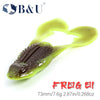 B&U 3Pc/Lot 73mm Floating Soft Plastic Scented Frog Baits