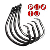 ICERIO 2/3/5Pcs 5/0# - 16/0# Black Nickel Circle Hook