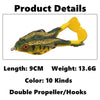 Leo 9cm/13.6g Soft Plastic Topwater Frog Bait
