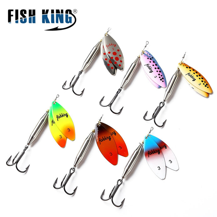 FISH KING FTZ76 1Pc 10cm 20g Double Bladed Inline Spinner – Pro