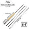 Carbon Fiber Ultralight Fly Fishing Rod 1.98m/2.1m MH 4PC