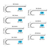 ICERIO 50pcs/lot Size 10 4 2 2/0 3/0 Aberdeen Long Shank Fish Hook