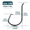 9KM Circle Fishing Hook Set - 25/50Pcs  Sizes 1# - 8/0#