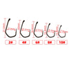 Hirisi 15pcs PTFE Coated 2# - 10# Micro Barbed Hook