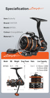 Histar Butterfly 800 5.4:1 5kg Drag Power 5+1 BB Spinning Reel