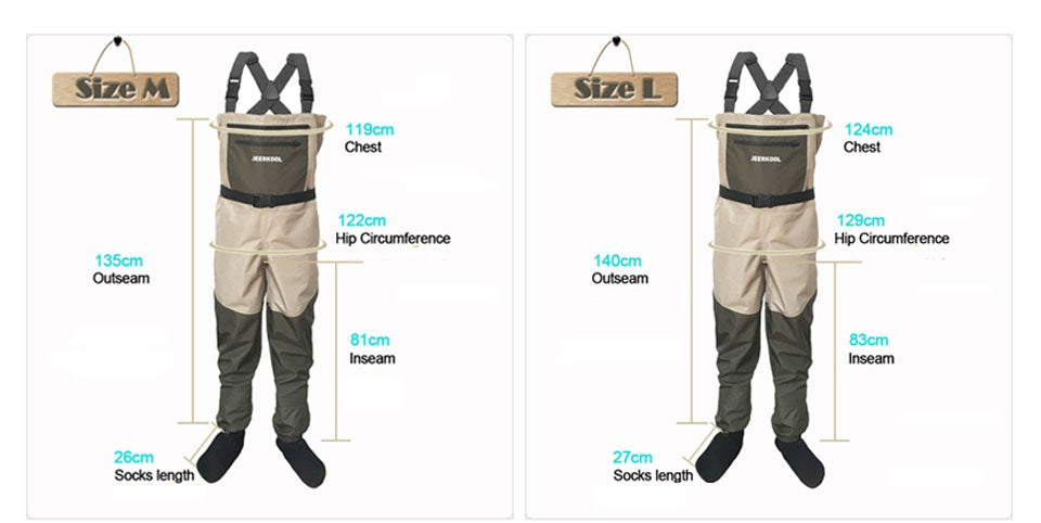 JEERKOOL Fly Fishing Waders Shoes Waders Fishing Wading Shoes & Pants Fishing  Boots Aqua Set Rock Sports Waders Felt Sole Hunt