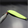 FISHINAPOT 1pc Luminous Spoon with Freathered Treble Hook 5g/7g/10g/13g