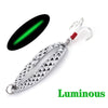 Proleurre 7g 10g 15g Luminous Spoon with Feather Treble Hook