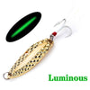 Proleurre 7g 10g 15g Luminous Spoon with Feather Treble Hook