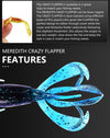 Meredith Crazy Flapper  70mm 90mm Soft Fishing Lures