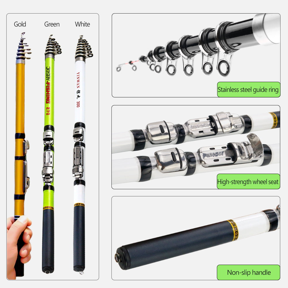 Josby 1.5/1.8/2.1/2.4/2.7/3M Telescopic Fishing Rod – Pro Tackle World