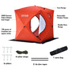 Goture 3-4 Person Windproof Insulated Ice Fishing Shelter with 2 Doors