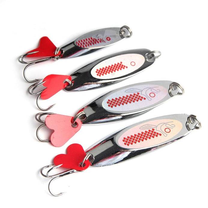 1Pc 7/10/14/22g Beveled Sequined Silver Spoon Lure